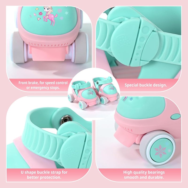 Mpoutik Kids Children's Adjustable Quad Roller Skates Wheels Lock Boys Girls Roller Skate for Beginners Toddlers Baby Age 2-6 Years Old - Image 5